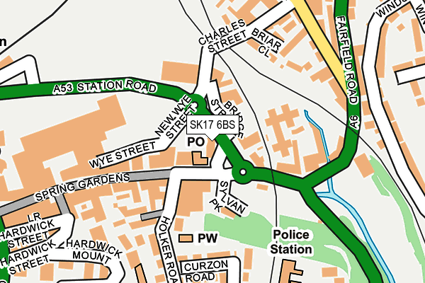 SK17 6BS map - OS OpenMap – Local (Ordnance Survey)