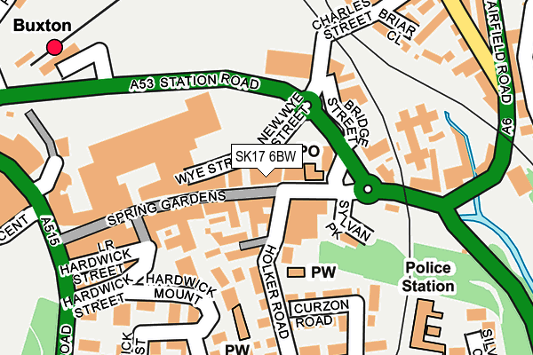 SK17 6BW map - OS OpenMap – Local (Ordnance Survey)