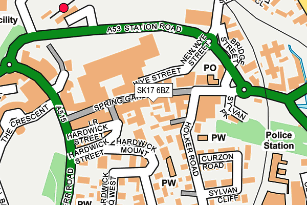 SK17 6BZ map - OS OpenMap – Local (Ordnance Survey)