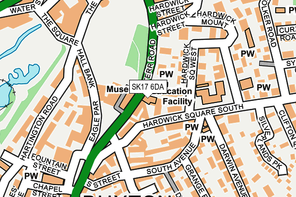 SK17 6DA map - OS OpenMap – Local (Ordnance Survey)