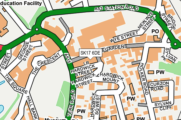 SK17 6DE map - OS OpenMap – Local (Ordnance Survey)