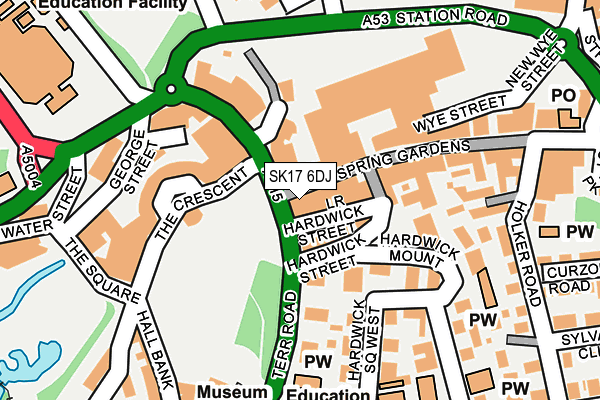 SK17 6DJ map - OS OpenMap – Local (Ordnance Survey)