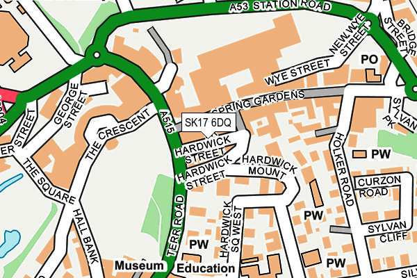 SK17 6DQ map - OS OpenMap – Local (Ordnance Survey)