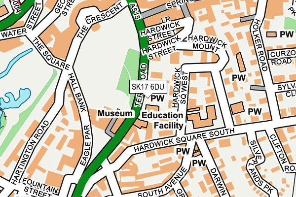 SK17 6DU map - OS OpenMap – Local (Ordnance Survey)