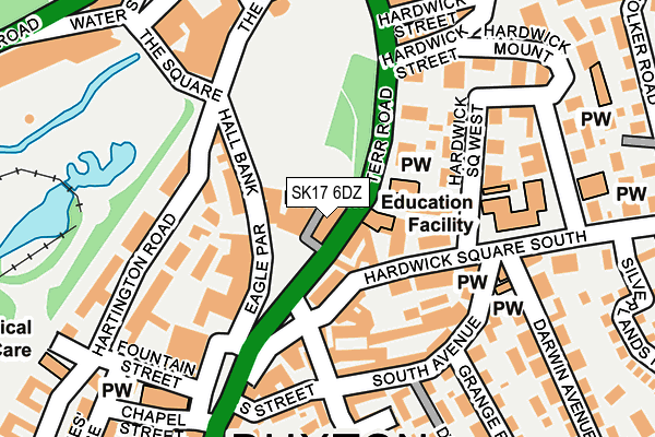 SK17 6DZ map - OS OpenMap – Local (Ordnance Survey)