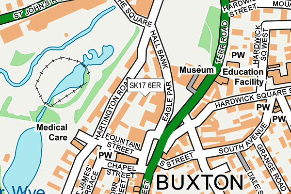 SK17 6ER map - OS OpenMap – Local (Ordnance Survey)