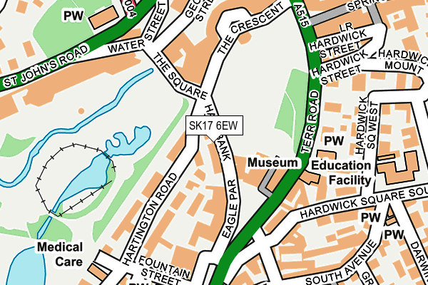 SK17 6EW map - OS OpenMap – Local (Ordnance Survey)