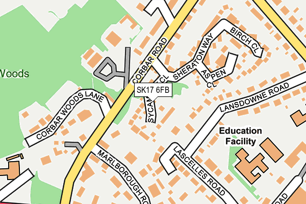 SK17 6FB map - OS OpenMap – Local (Ordnance Survey)