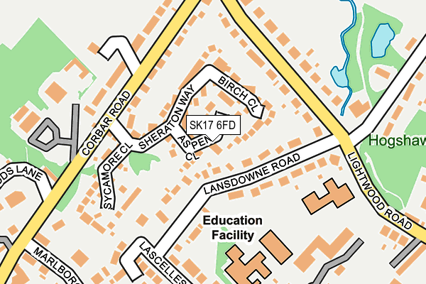 SK17 6FD map - OS OpenMap – Local (Ordnance Survey)