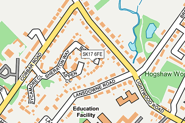 SK17 6FE map - OS OpenMap – Local (Ordnance Survey)