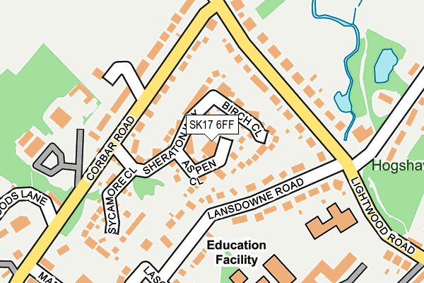 SK17 6FF map - OS OpenMap – Local (Ordnance Survey)