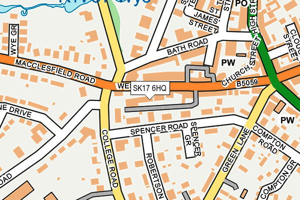 SK17 6HQ map - OS OpenMap – Local (Ordnance Survey)