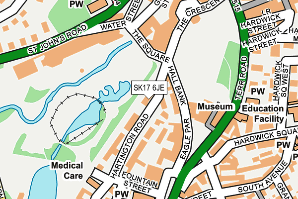 SK17 6JE map - OS OpenMap – Local (Ordnance Survey)