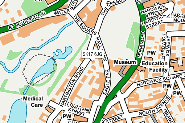 SK17 6JG map - OS OpenMap – Local (Ordnance Survey)