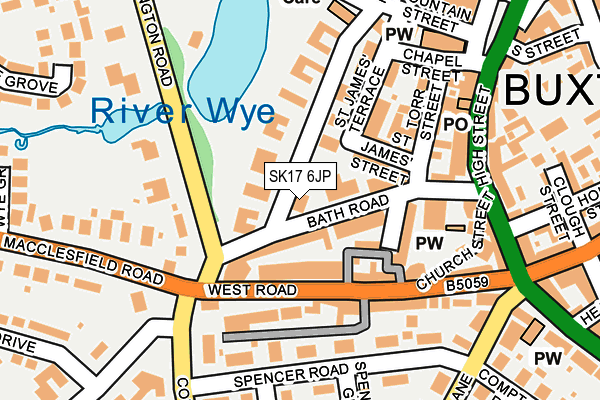 SK17 6JP map - OS OpenMap – Local (Ordnance Survey)