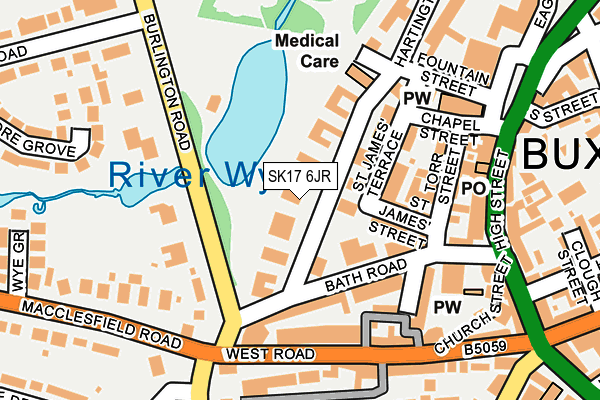 SK17 6JR map - OS OpenMap – Local (Ordnance Survey)