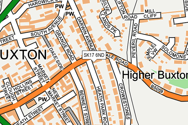 SK17 6ND map - OS OpenMap – Local (Ordnance Survey)