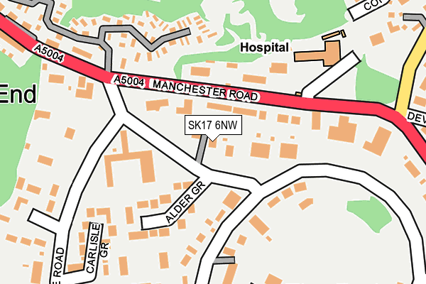 SK17 6NW map - OS OpenMap – Local (Ordnance Survey)