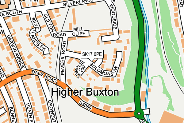 SK17 6PE map - OS OpenMap – Local (Ordnance Survey)