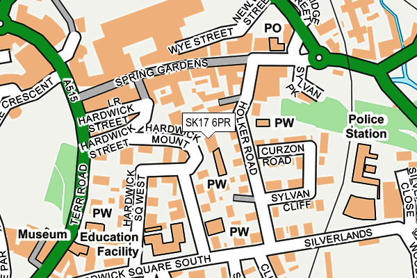 SK17 6PR map - OS OpenMap – Local (Ordnance Survey)