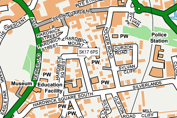 SK17 6PS map - OS OpenMap – Local (Ordnance Survey)