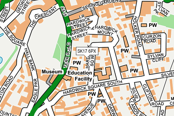 SK17 6PX map - OS OpenMap – Local (Ordnance Survey)