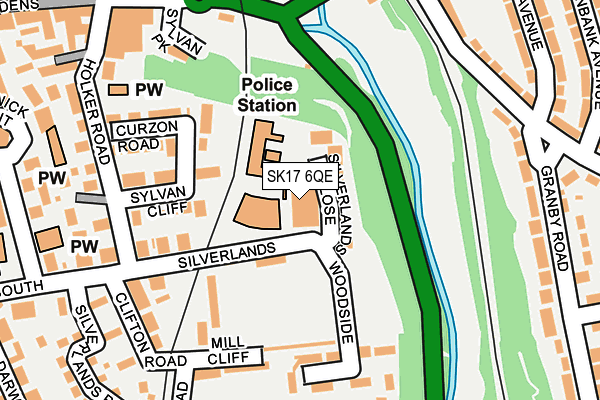 SK17 6QE map - OS OpenMap – Local (Ordnance Survey)
