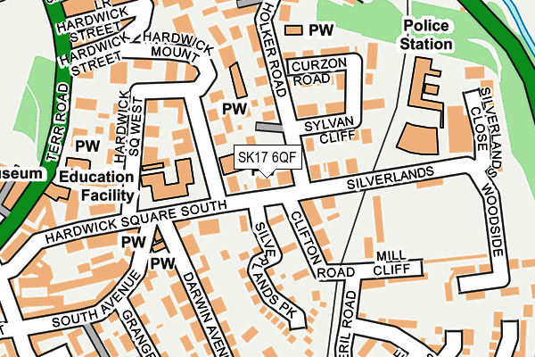 SK17 6QF map - OS OpenMap – Local (Ordnance Survey)