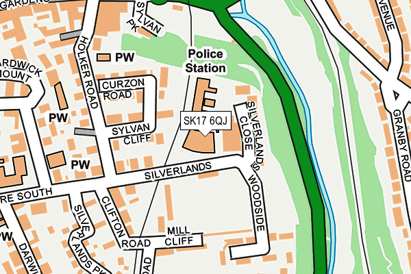 SK17 6QJ map - OS OpenMap – Local (Ordnance Survey)