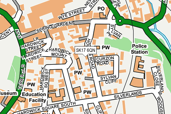 SK17 6QN map - OS OpenMap – Local (Ordnance Survey)