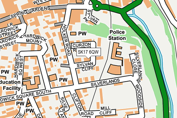 SK17 6QW map - OS OpenMap – Local (Ordnance Survey)