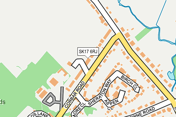 SK17 6RJ map - OS OpenMap – Local (Ordnance Survey)