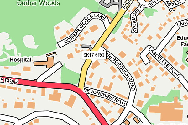 SK17 6RQ map - OS OpenMap – Local (Ordnance Survey)