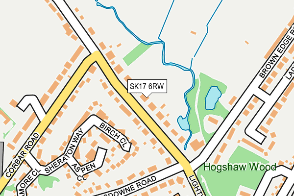 SK17 6RW map - OS OpenMap – Local (Ordnance Survey)