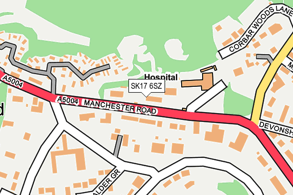 SK17 6SZ map - OS OpenMap – Local (Ordnance Survey)
