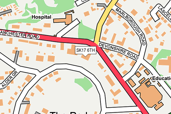 SK17 6TH map - OS OpenMap – Local (Ordnance Survey)