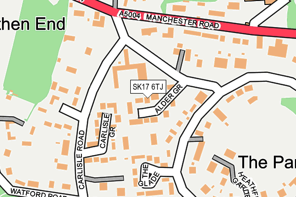 SK17 6TJ map - OS OpenMap – Local (Ordnance Survey)