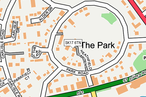 SK17 6TN map - OS OpenMap – Local (Ordnance Survey)