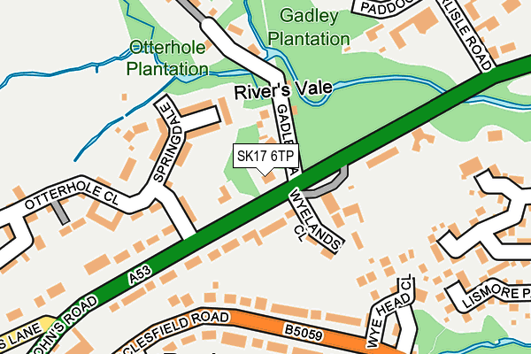 SK17 6TP map - OS OpenMap – Local (Ordnance Survey)