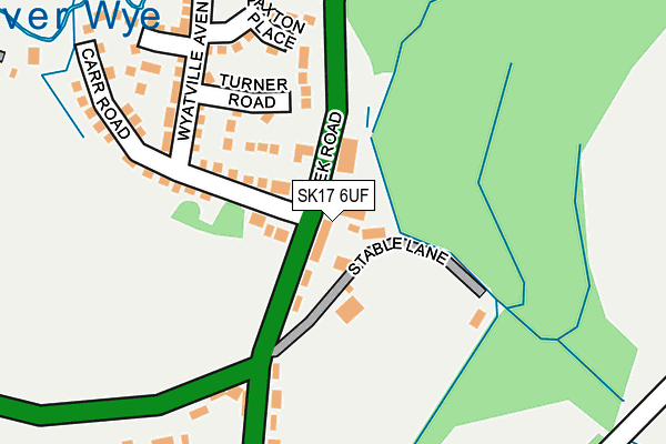 SK17 6UF map - OS OpenMap – Local (Ordnance Survey)