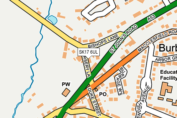 SK17 6UL map - OS OpenMap – Local (Ordnance Survey)