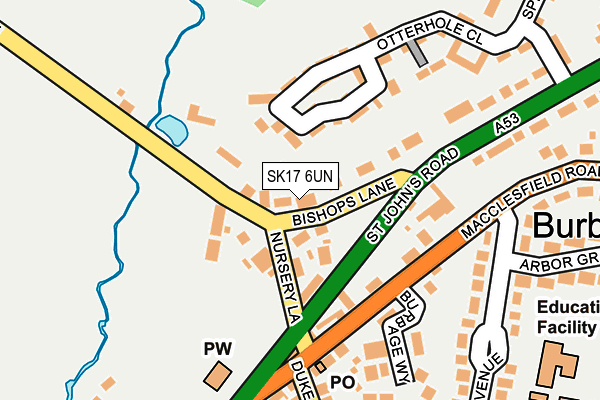SK17 6UN map - OS OpenMap – Local (Ordnance Survey)