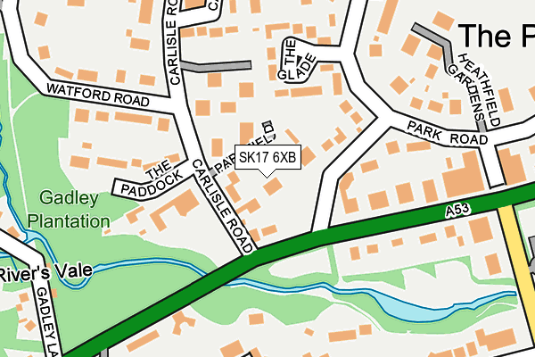 SK17 6XB map - OS OpenMap – Local (Ordnance Survey)