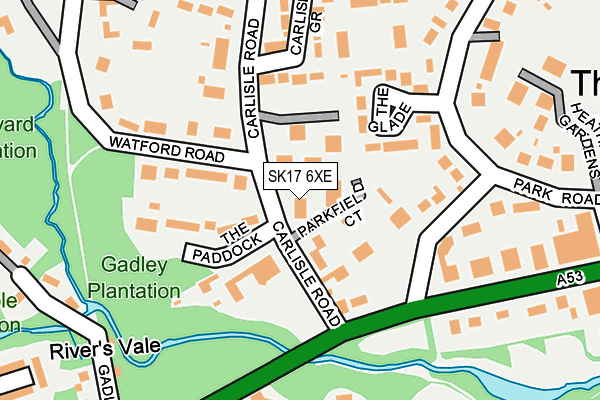 SK17 6XE map - OS OpenMap – Local (Ordnance Survey)