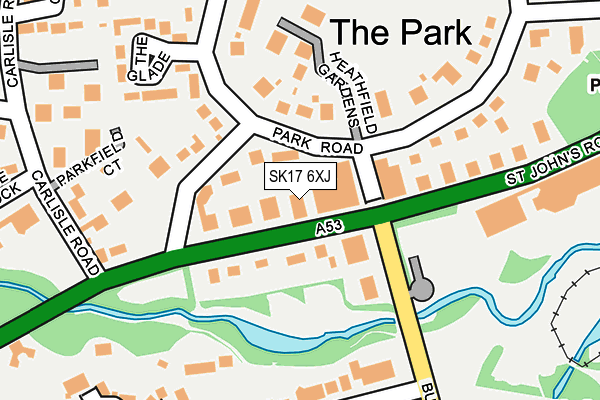 SK17 6XJ map - OS OpenMap – Local (Ordnance Survey)