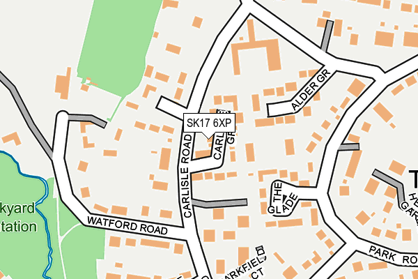SK17 6XP map - OS OpenMap – Local (Ordnance Survey)