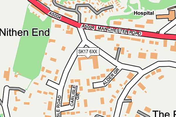SK17 6XX map - OS OpenMap – Local (Ordnance Survey)