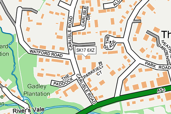 SK17 6XZ map - OS OpenMap – Local (Ordnance Survey)