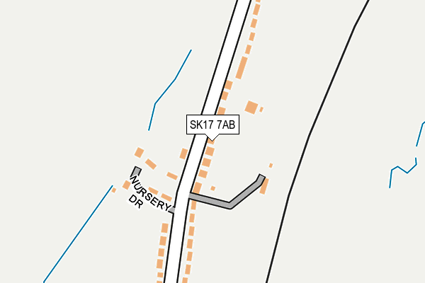 SK17 7AB map - OS OpenMap – Local (Ordnance Survey)