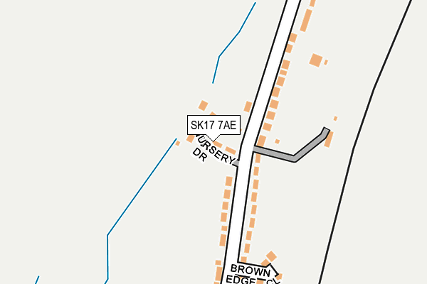 SK17 7AE map - OS OpenMap – Local (Ordnance Survey)